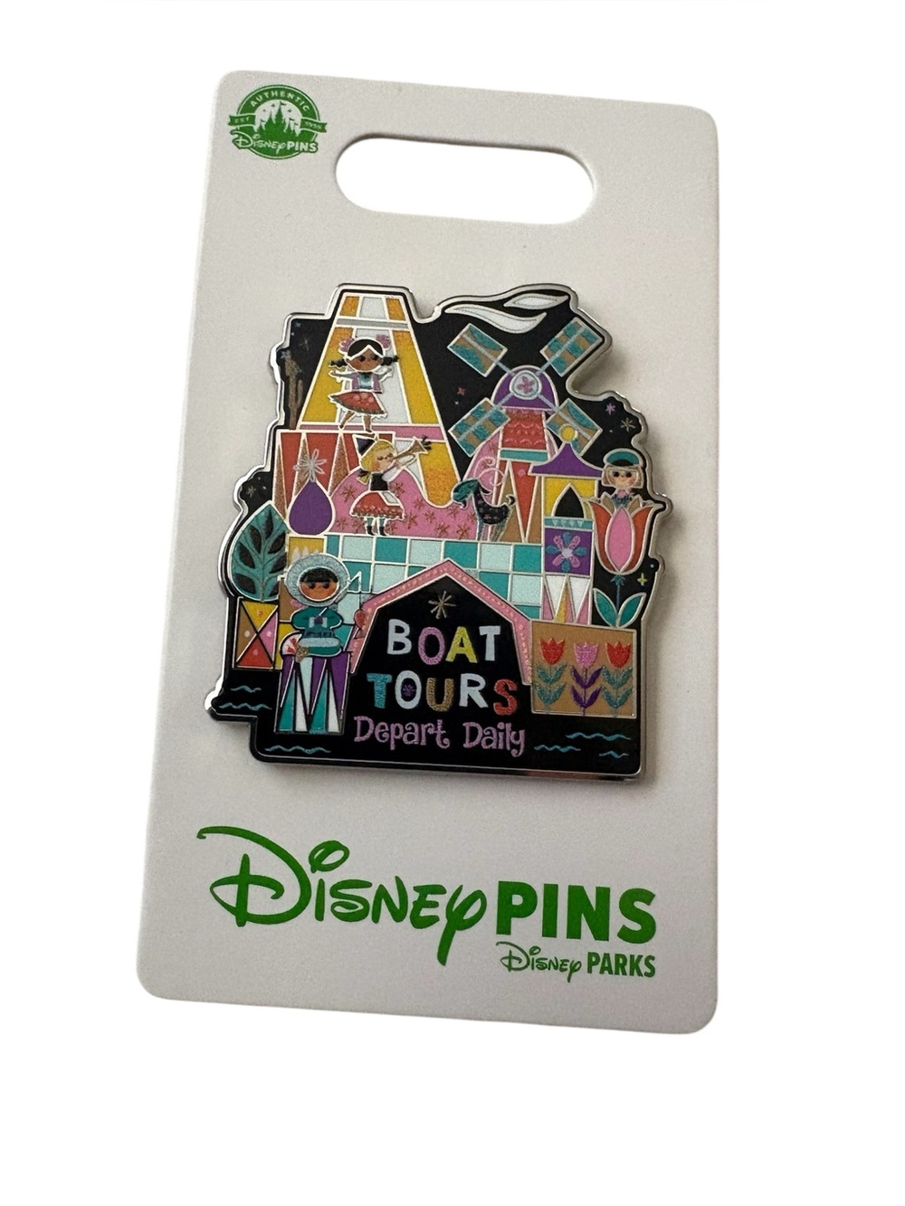 Disney Pins Small World Boat Tours Enamel Pin - Multicolor